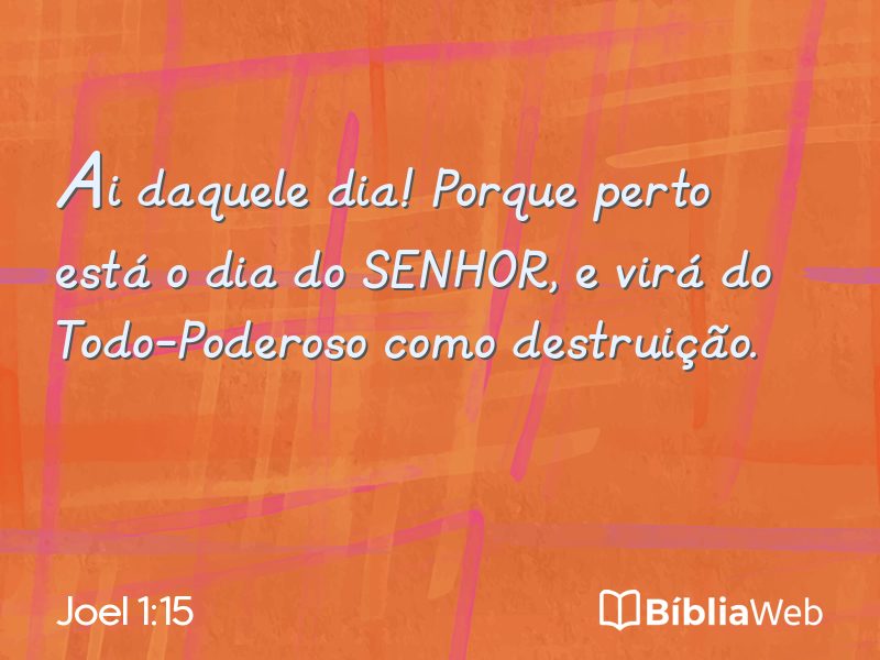 Joel 1:15 em imagem para compartilhar