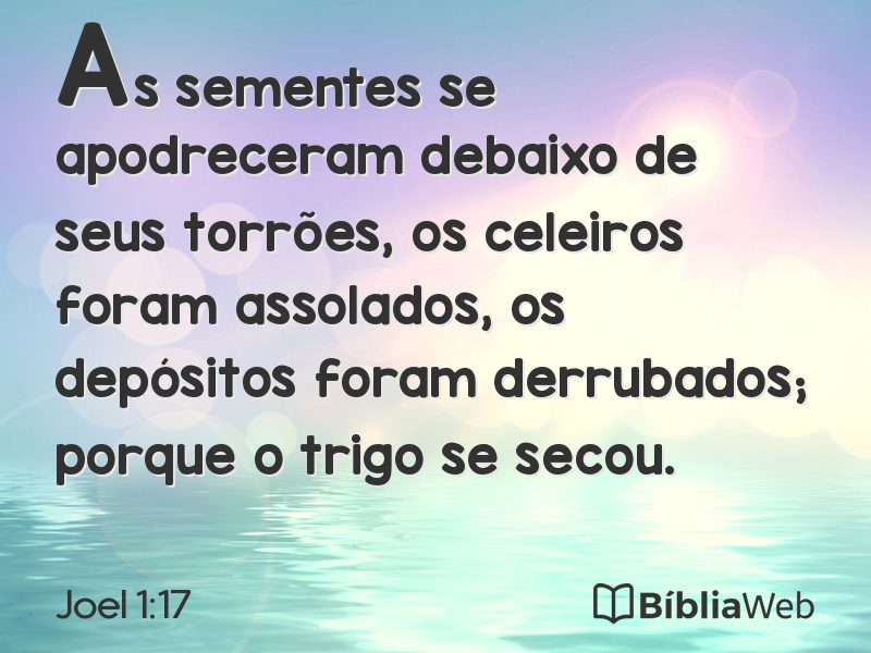 Joel 1:17 em imagem para compartilhar
