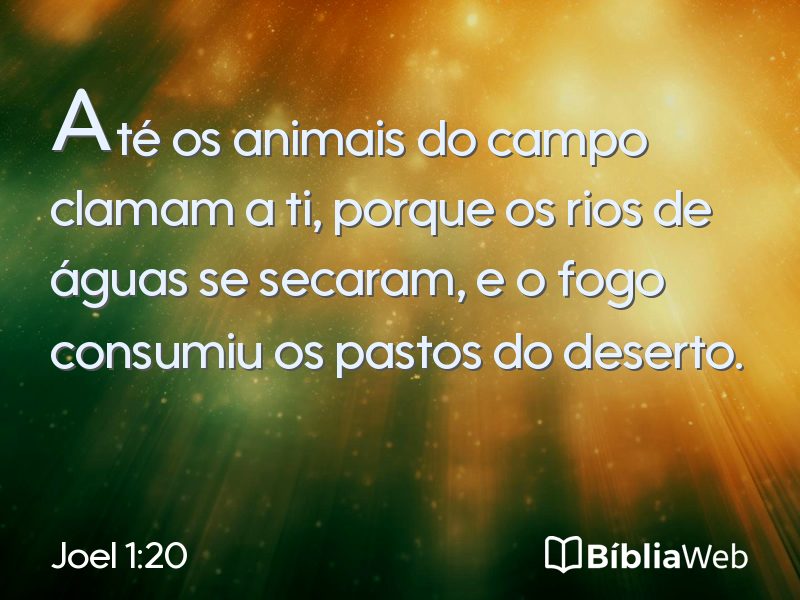 Joel 1:20 em imagem para compartilhar