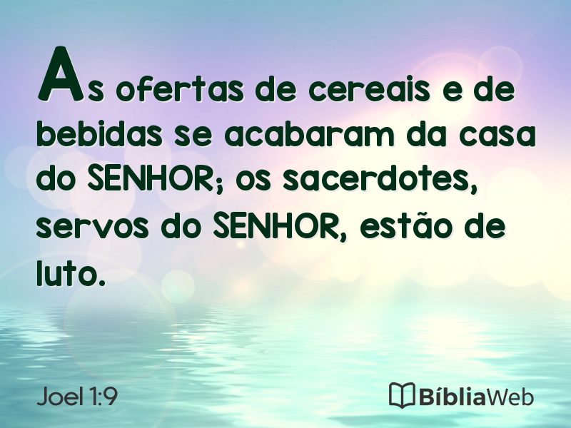 Joel 1:9 em imagem para compartilhar