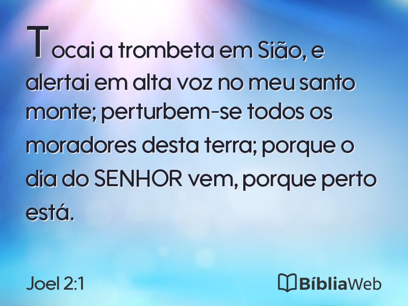 Joel 2:1 em imagem para compartilhar