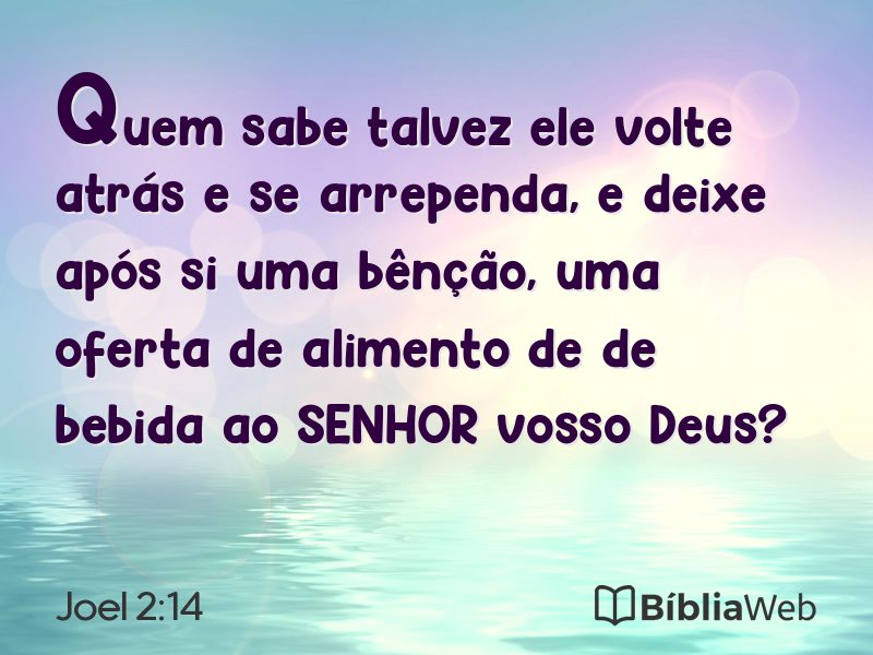 Joel 2:14 em imagem para compartilhar