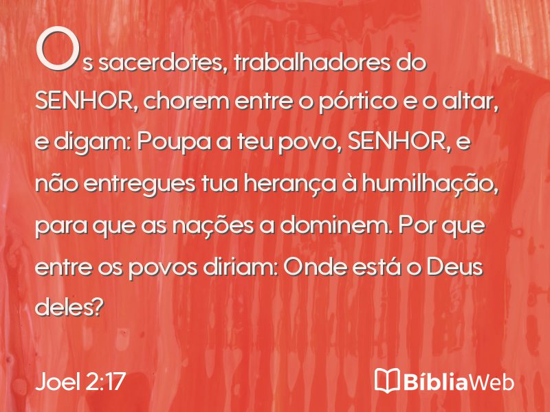 Joel 2:17 em imagem para compartilhar