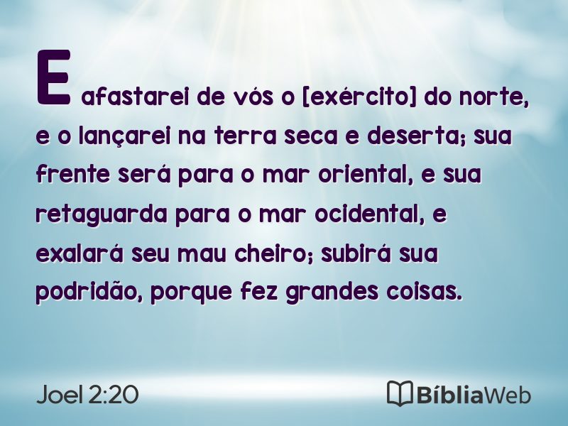 Joel 2:20 em imagem para compartilhar