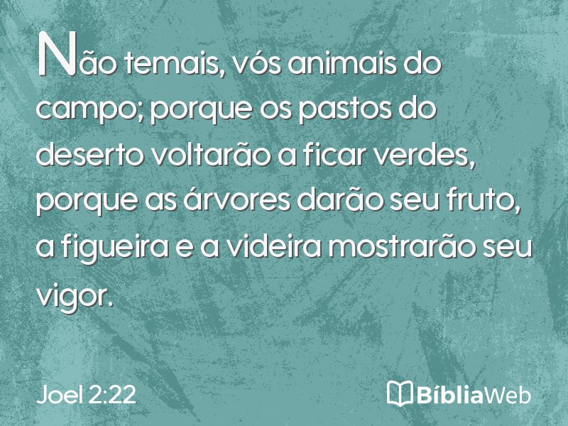 Joel 2:22 em imagem para compartilhar
