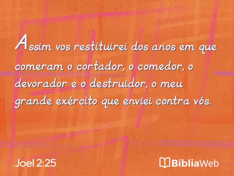 Joel 2:25 em imagem para compartilhar