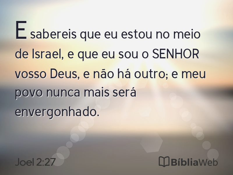 Joel 2:27 em imagem para compartilhar