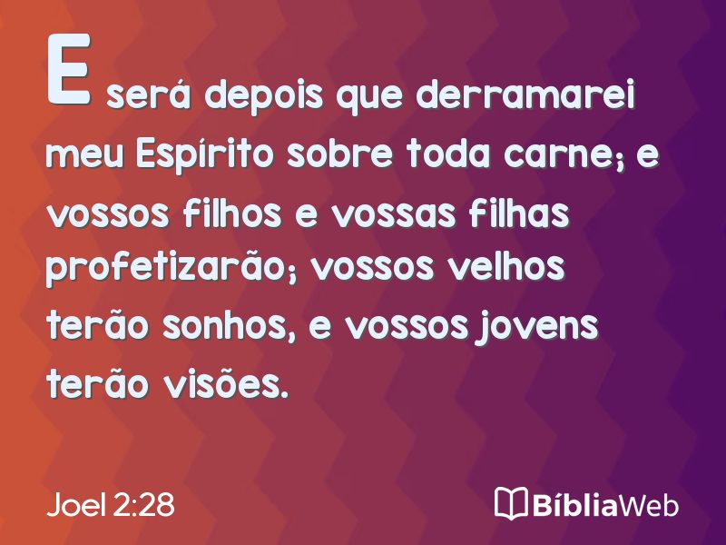 Joel 2:28 em imagem para compartilhar