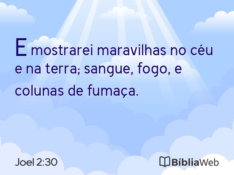 Joel 2:30 em imagem para compartilhar