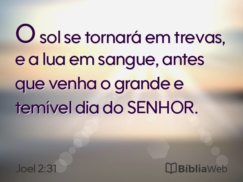 Joel 2:31 em imagem para compartilhar