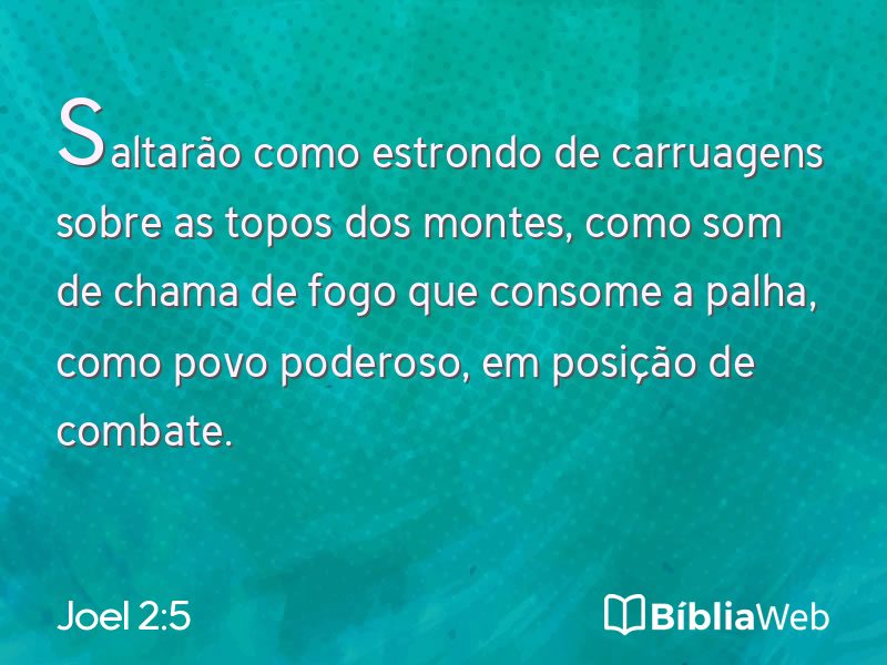 Joel 2:5 em imagem para compartilhar