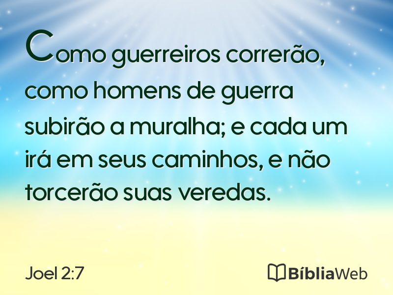 Joel 2:7 em imagem para compartilhar