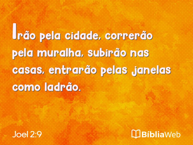 Joel 2:9 em imagem para compartilhar