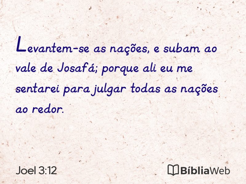 Joel 3:12 em imagem para compartilhar