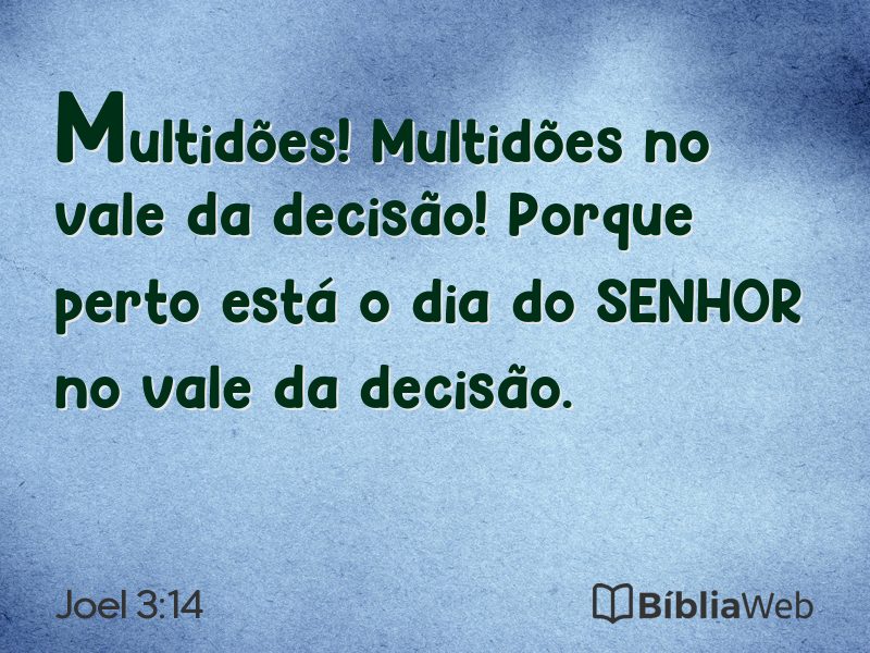 Joel 3:14 em imagem para compartilhar