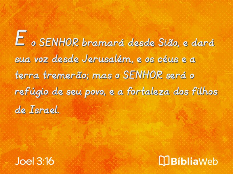 Joel 3:16 em imagem para compartilhar