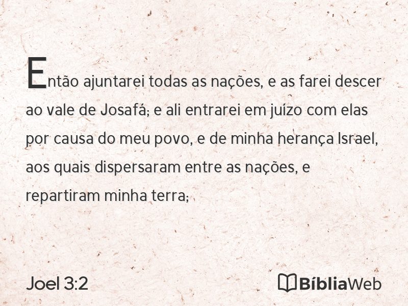 Joel 3:2 em imagem para compartilhar