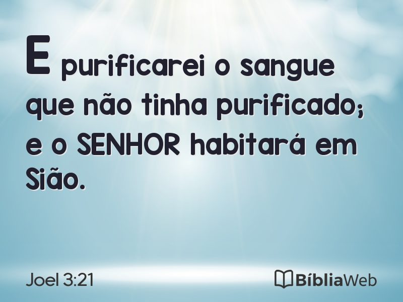 Joel 3:21 em imagem para compartilhar
