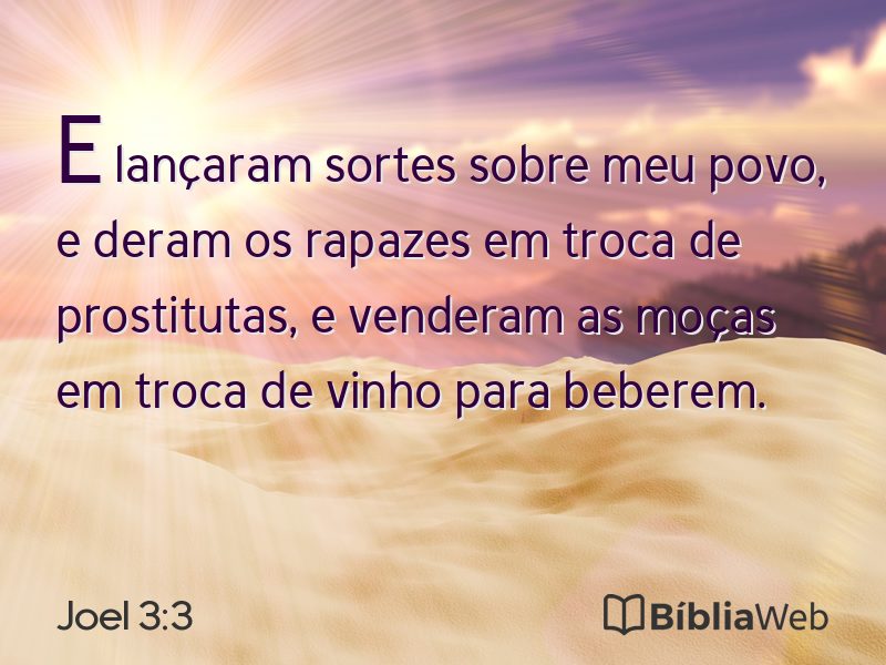 Joel 3:3 em imagem para compartilhar