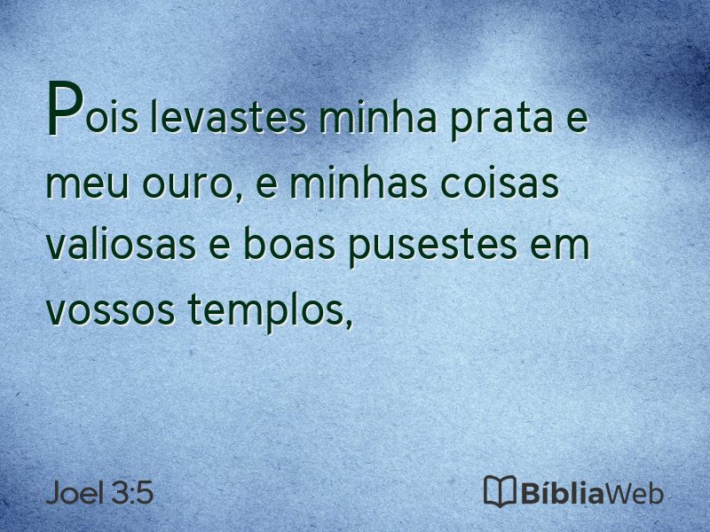 Joel 3:5 em imagem para compartilhar