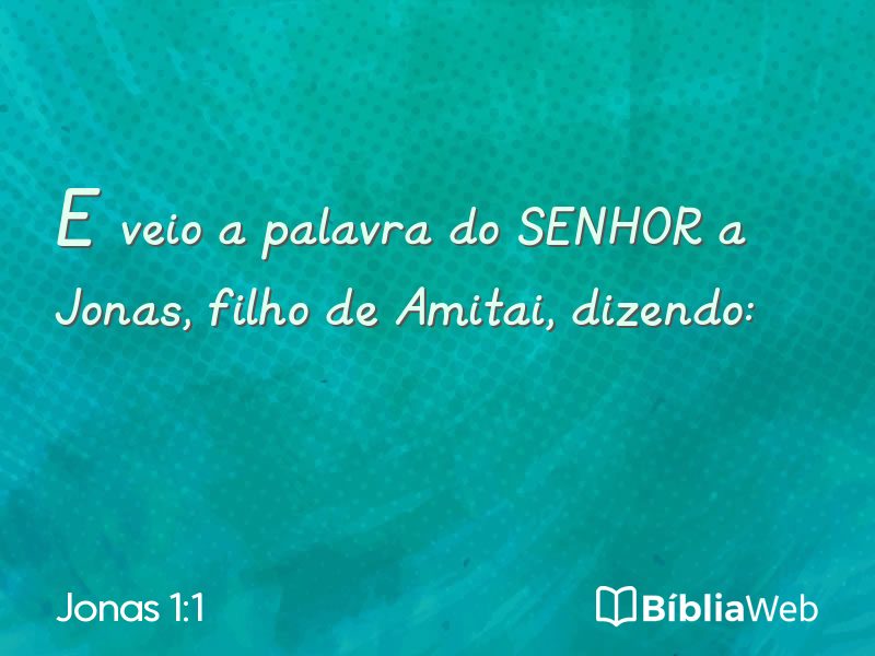 Jonas 1:1 em imagem para compartilhar