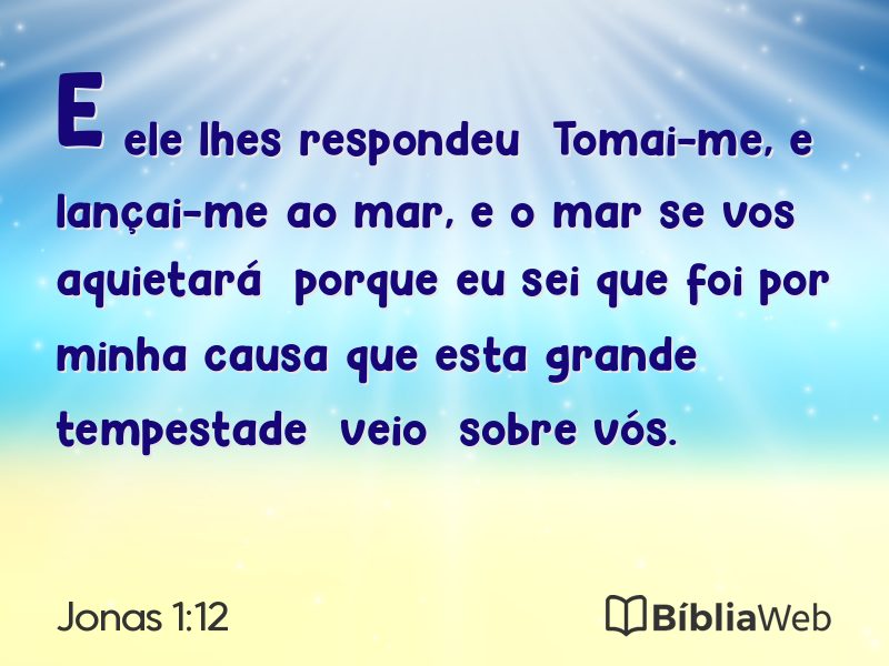 Jonas 1:12 em imagem para compartilhar