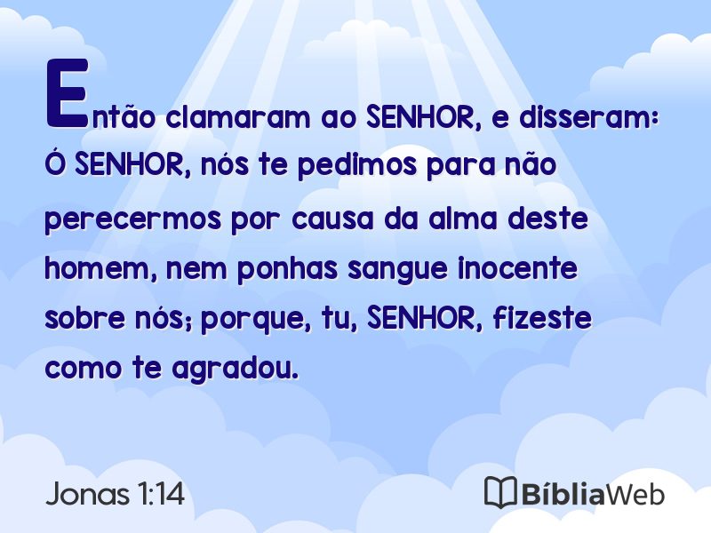 Jonas 1:14 em imagem para compartilhar