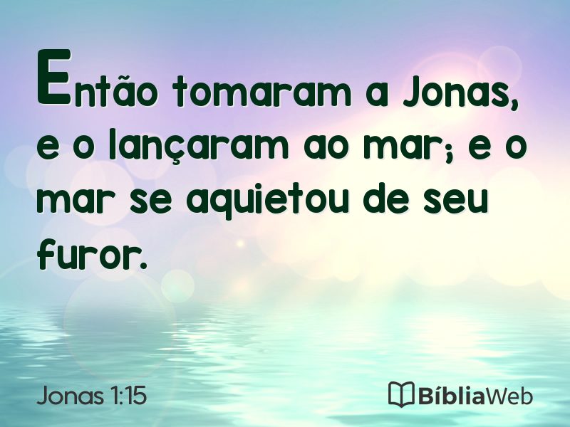 Jonas 1:15 em imagem para compartilhar