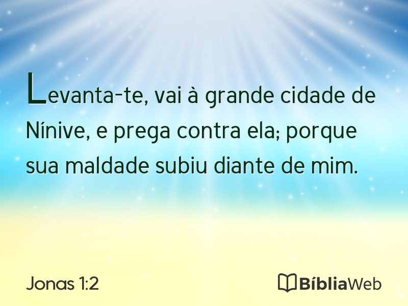 Jonas 1:2 em imagem para compartilhar