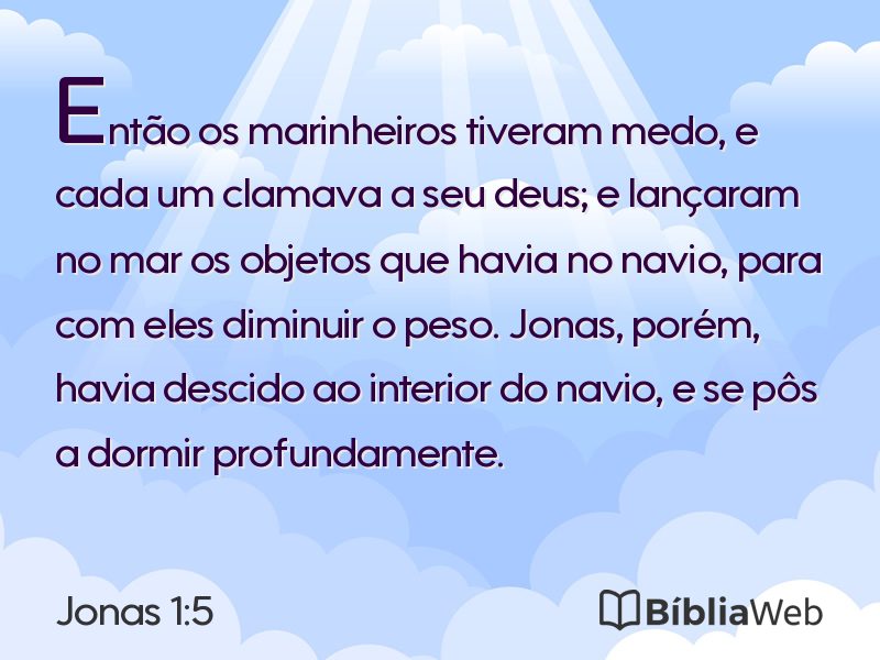 Jonas 1:5 em imagem para compartilhar