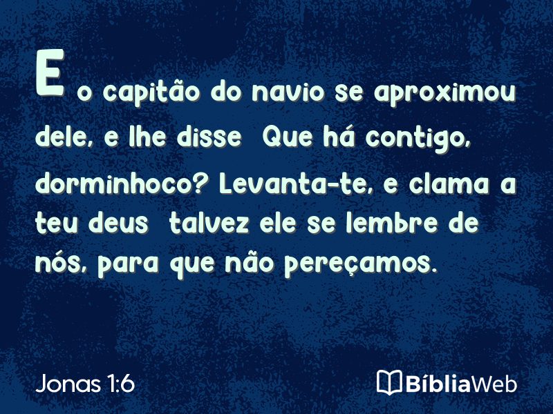 Jonas 1:6 em imagem para compartilhar