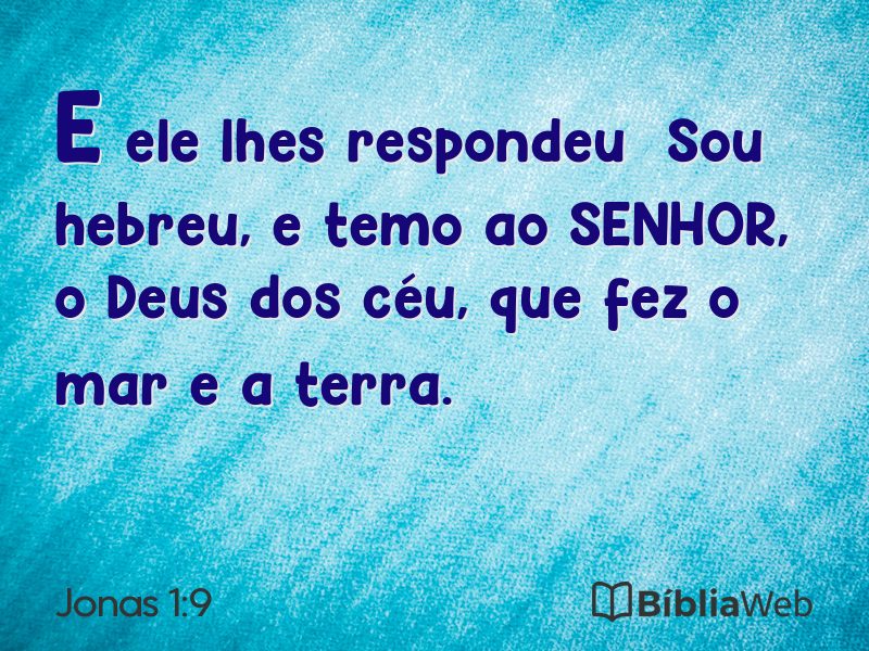 Jonas 1:9 em imagem para compartilhar