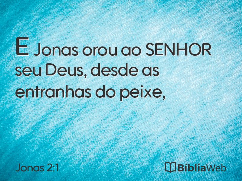 Jonas 2:1 em imagem para compartilhar