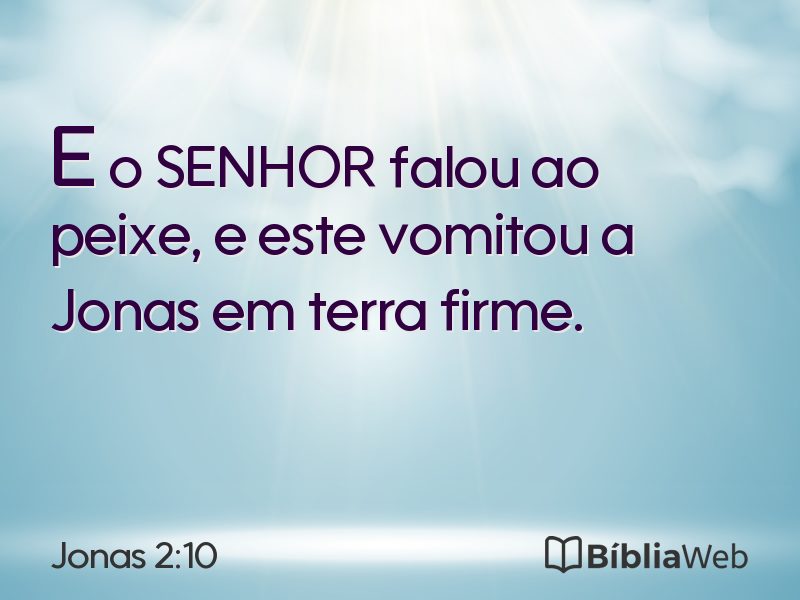 Jonas 2:10 em imagem para compartilhar