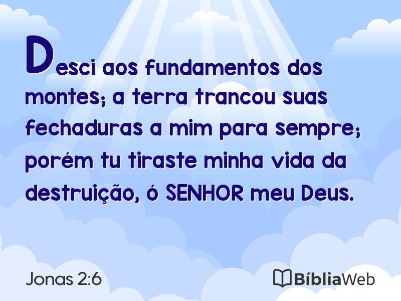 Jonas 2:6 em imagem para compartilhar