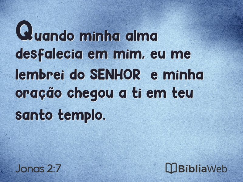 Jonas 2:7 em imagem para compartilhar