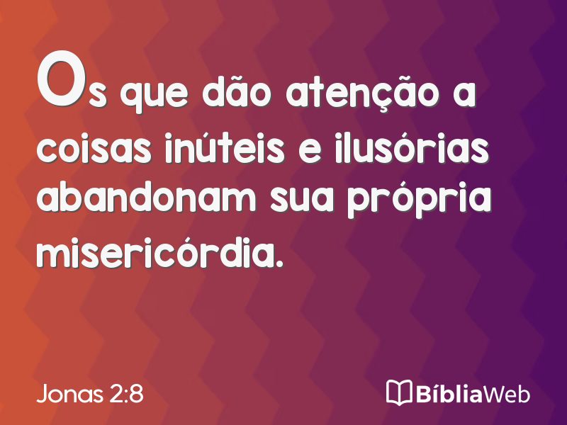 Jonas 2:8 em imagem para compartilhar