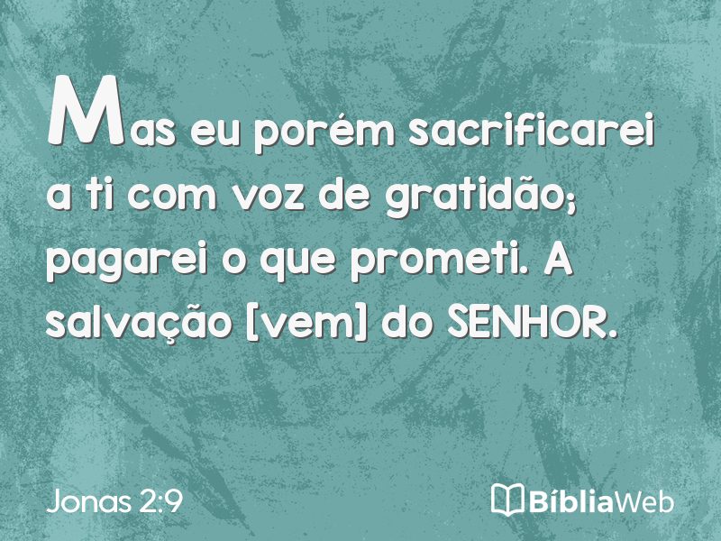 Jonas 2:9 em imagem para compartilhar