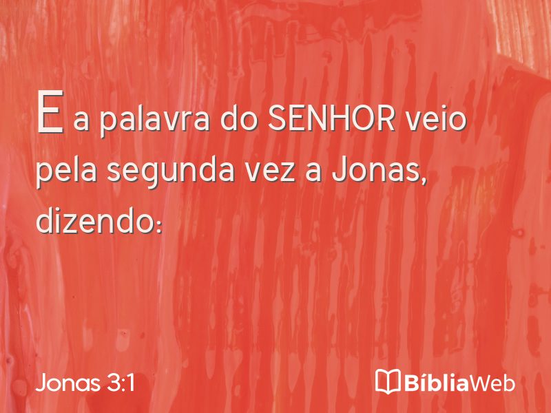 Jonas 3:1 em imagem para compartilhar