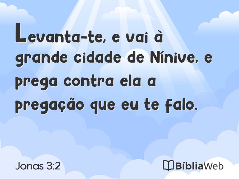 Jonas 3:2 em imagem para compartilhar