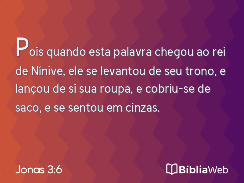 Jonas 3:6 em imagem para compartilhar
