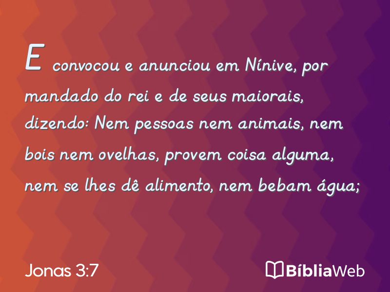 Jonas 3:7 em imagem para compartilhar