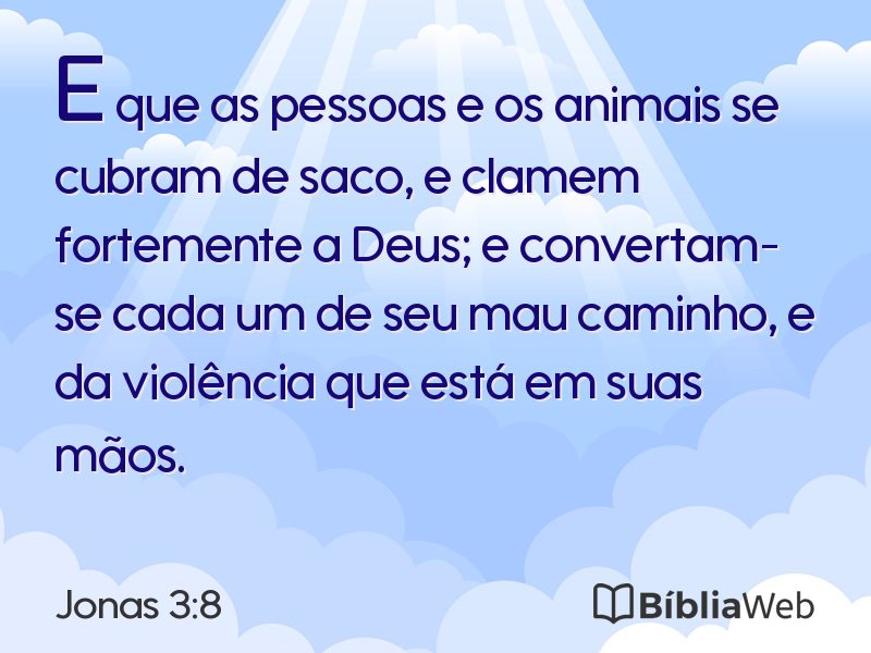 Jonas 3:8 em imagem para compartilhar