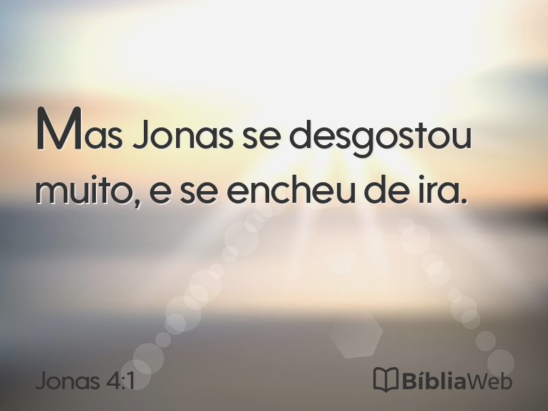 Jonas 4:1 em imagem para compartilhar