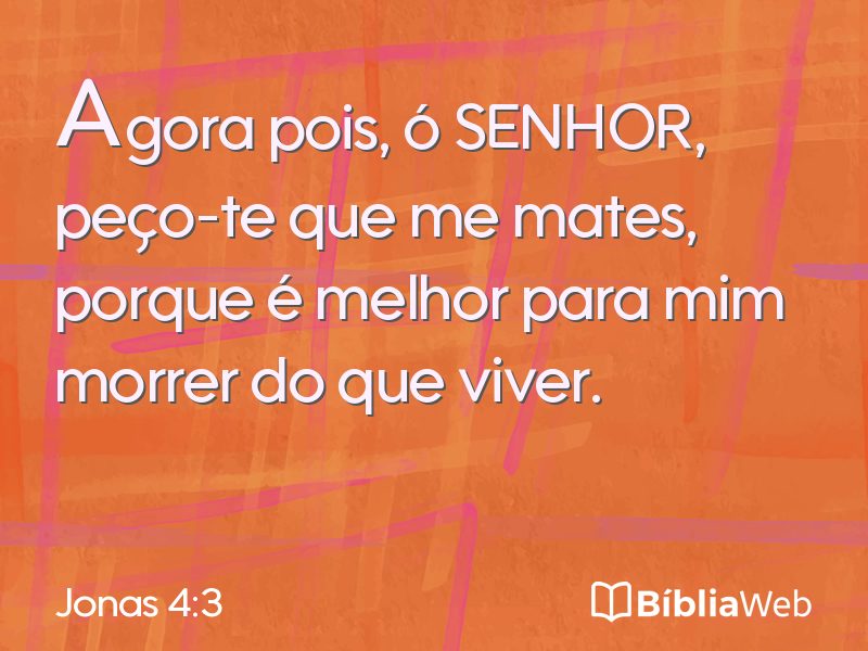 Jonas 4:3 em imagem para compartilhar