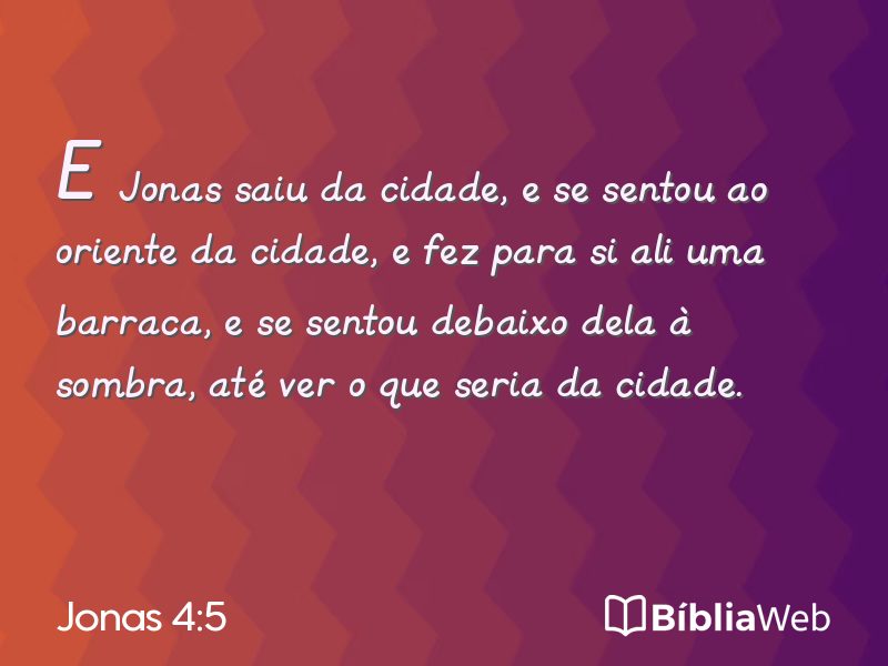 Jonas 4:5 em imagem para compartilhar