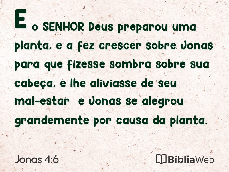 Jonas 4:6 em imagem para compartilhar