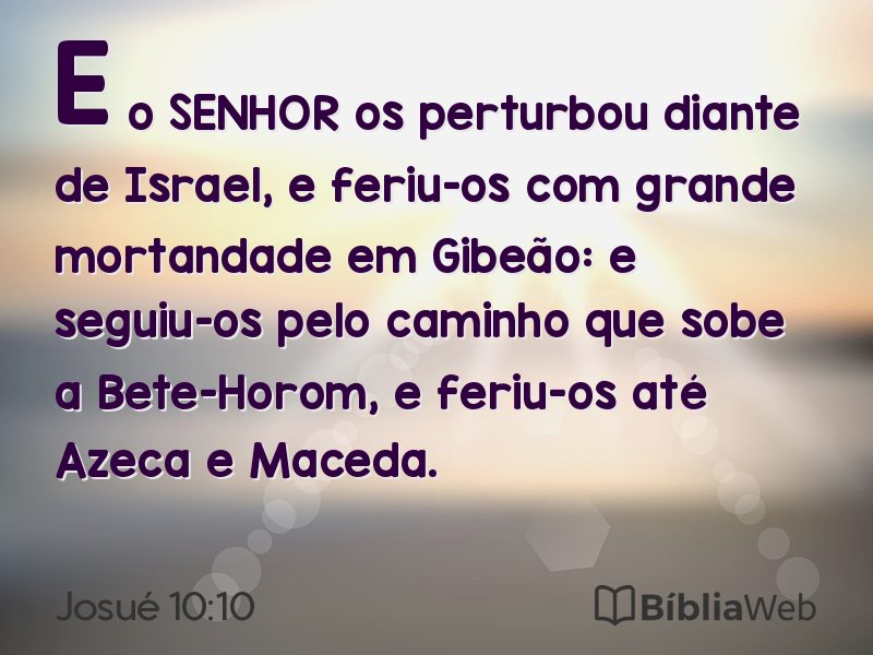 Josué 10:10 em imagem para compartilhar