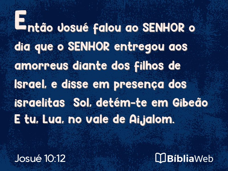 Josué 10:12 em imagem para compartilhar