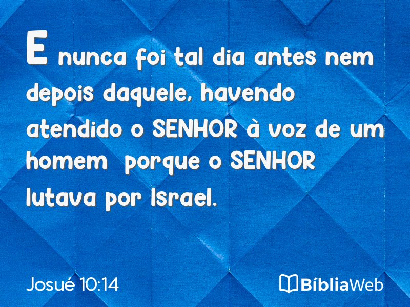 Josué 10:14 em imagem para compartilhar